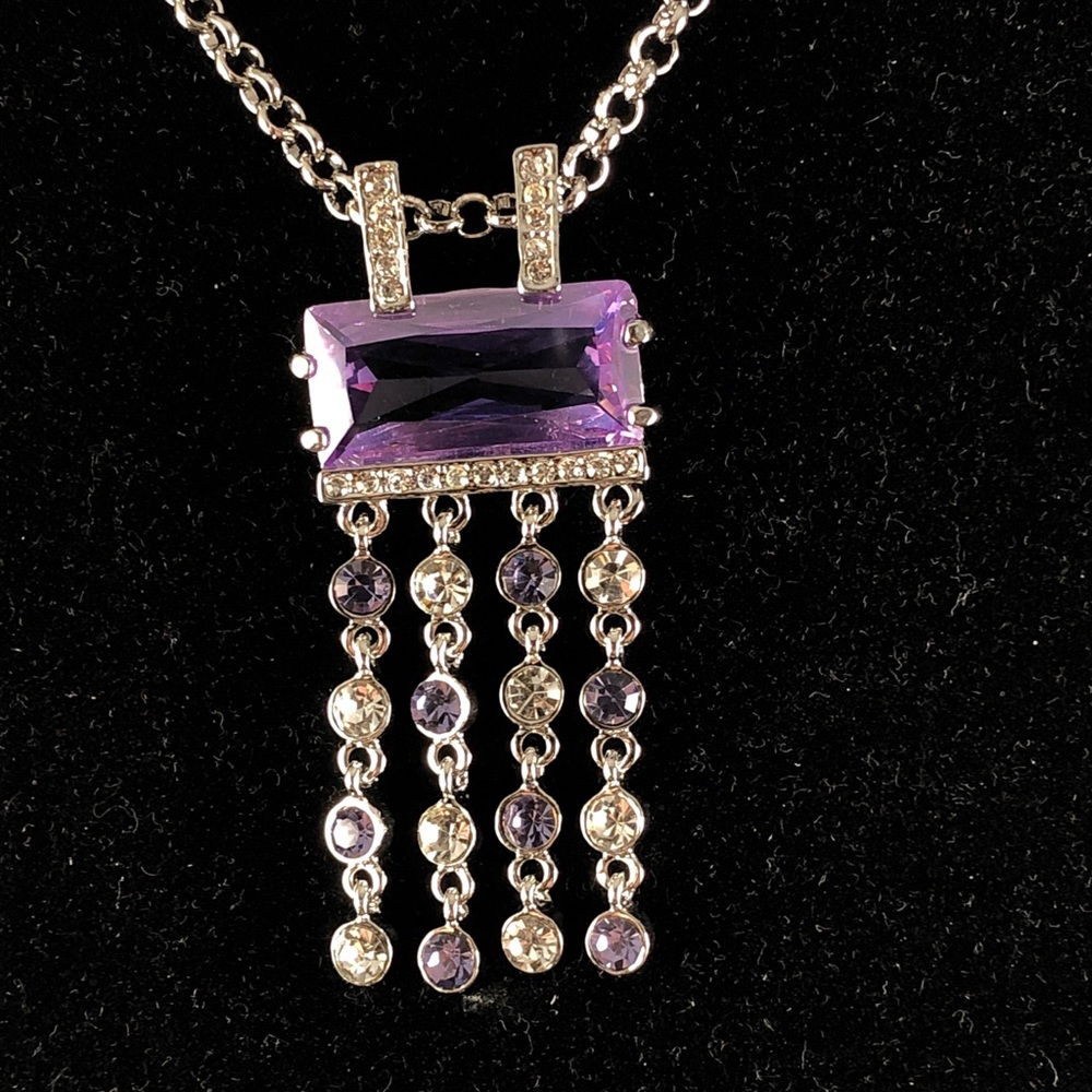 Stunning Amethyst & Diamond Statement Necklace